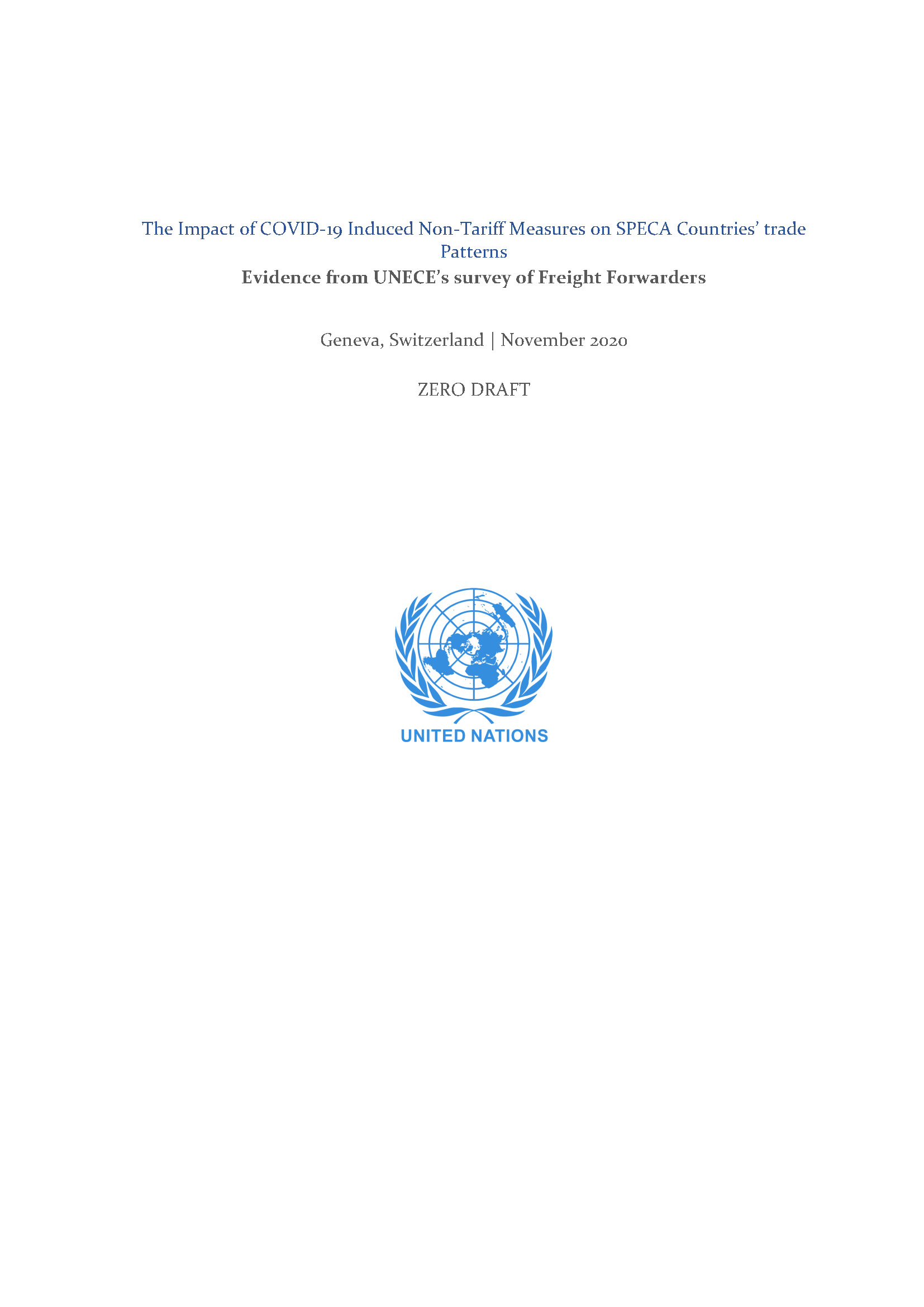 The Impact of COVID-19 Induced Non-Tariff Measures on SPECA Countries’ trade Patterns